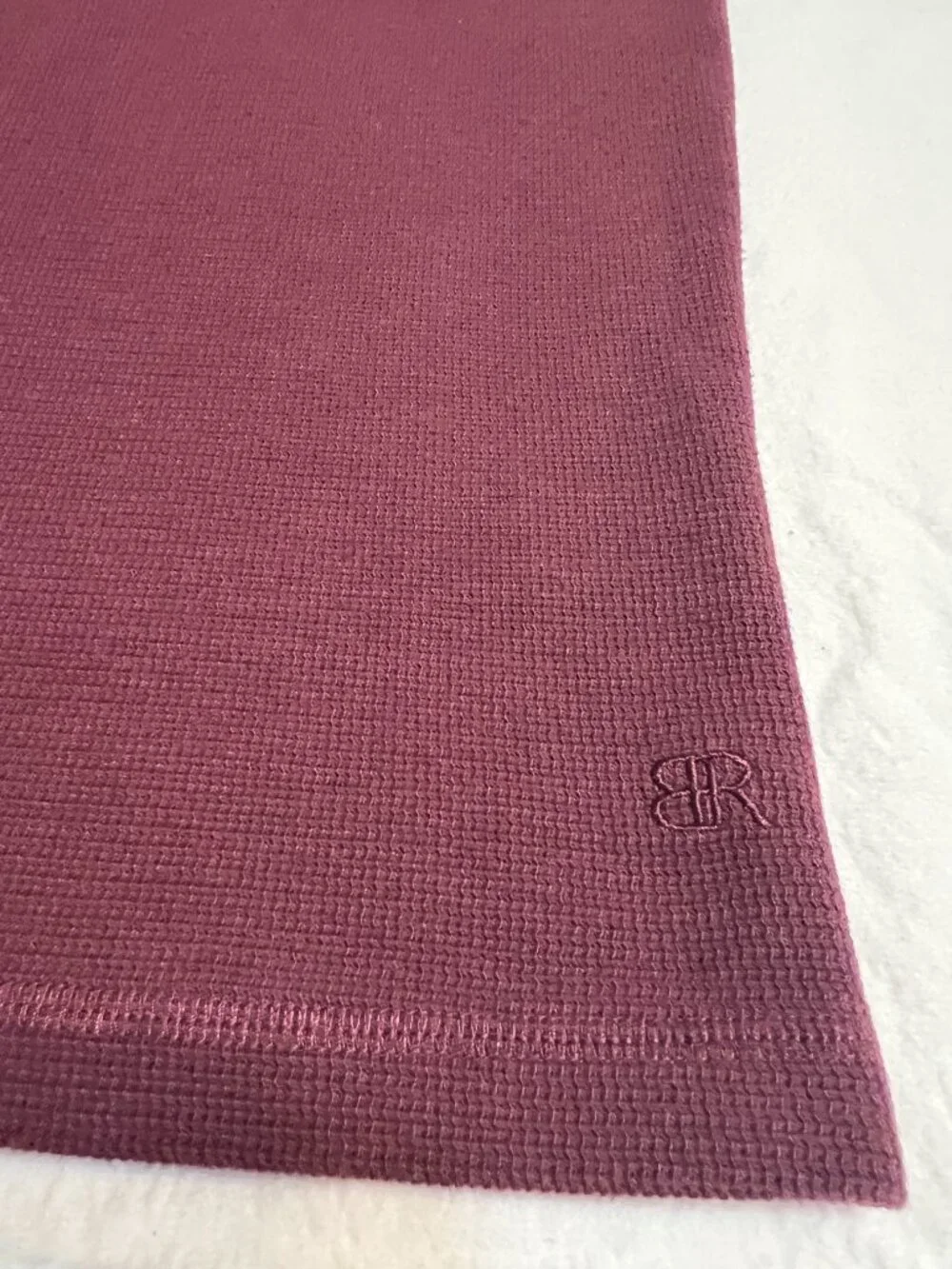 Banana Republic Mens XL Burgundy Waffle Knit Thermal Shirt Long Sleeve Casual
